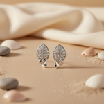 将图像加载到图库查看器中, 925 Silver Stud Earrings for Women | Daily Wear Leaf Design