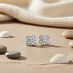 将图像加载到图库查看器中, Silver Stud Earrings with Cubic Zirconia | Women's Jewelry Gift