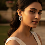 将图像加载到图库查看器中, Silver Cubic Zirconia Drop Earrings for Women | Elegant Jewelry