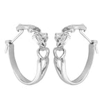 将图像加载到图库查看器中, 925 Silver Heart Hoop Earrings for Women | Dainty Jewelry Gift