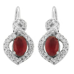 将图像加载到图库查看器中, Silver Ruby Earrings for Women | Gemstone Jewelry Gift
