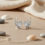 将图像加载到图库查看器中, 925 Silver Heart Earrings with Cubic Zirconia | Women's Jewelry