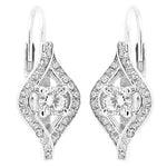 将图像加载到图库查看器中, 925 Silver Cubic Zirconia Leverback Earrings for Women | Gift
