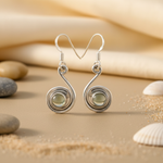 Load image into Gallery viewer, 925 Silver Swirl Gemstone Earrings | Women's Fashion Jewelry
