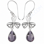 将图像加载到图库查看器中, 925 Silver Amethyst Drop Earrings for Women | Gemstone Jewelry