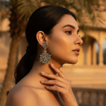 Load image into Gallery viewer, 925 Silver Marcasite Earrings | Vintage Floral Design for Women