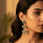 Load image into Gallery viewer, 925 Silver Marcasite Heart Drop Earrings for Women | Gift