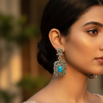 Load image into Gallery viewer, 925 Silver Marcasite Turquoise Earrings for Women | Gift Jewelry