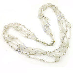 Load image into Gallery viewer, Multi Strand White Gemstone Necklace | Statement Jewelry for Women