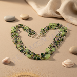 Load image into Gallery viewer, Green Gemstone Beaded Necklace | Statement Jewelry for Women