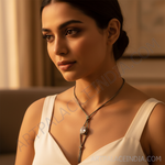 Load image into Gallery viewer, Oxidized Silver Necklace with Clear Stone | Women's Jewelry