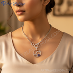 Load image into Gallery viewer, 925 Silver Blue Sapphire Necklace | Women's Elegant Jewelry