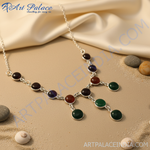 Load image into Gallery viewer, 925 Sterling Silver Gemstone Necklace for Women | Gift Jewelry