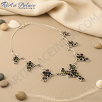 Load image into Gallery viewer, 925 Sterling Silver Gemstone Necklace for Women | Statement Jewelry