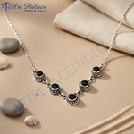 Load image into Gallery viewer, 925 Silver Onyx Necklace for Women | Daily Wear Necklace