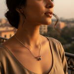 Load image into Gallery viewer, 925 Silver Garnet Necklace | Gemstone Pendant for Women