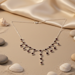 将图像加载到图库查看器中, 925 Silver Garnet Gemstone Necklace for Women | Gift Jewelry