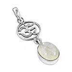 将图像加载到图库查看器中, 925 Silver Om Moonstone Pendant for Women | Spiritual Jewelry