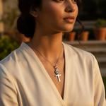 将图像加载到图库查看器中, 925 Silver Ankh Pendant Necklace for Women | Moonstone Jewelry