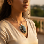 Load image into Gallery viewer, 925 Silver Labradorite Pendant | Oval Stone | Women's Jewelry