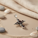 Load image into Gallery viewer, 925 Sterling Silver Cross Pendant with Garnet for Women