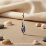 将图像加载到图库查看器中, 925 Silver Amethyst Teardrop Pendant for Women | Gift Jewelry