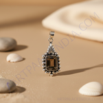 Load image into Gallery viewer, 925 Silver Smoky Quartz Pendant for Women | Gemstone Jewelry
