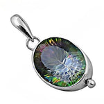 将图像加载到图库查看器中, 925 Silver Mystic Topaz Pendant | Oval Cut Gemstone Jewelry