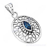 将图像加载到图库查看器中, 925 Silver Blue Topaz Pendant for Women | Gemstone Jewelry