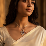 Load image into Gallery viewer, 925 Silver Pentacle Pendant with Amethyst Stone | Protection Jewelry