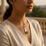 将图像加载到图库查看器中, 925 Silver Pendant Necklace with Gemstone | Women's Jewelry Gift