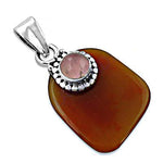 Load image into Gallery viewer, 925 Silver & Rose Quartz Pendant for Women | Gemstone Jewelry