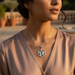 将图像加载到图库查看器中, 925 Silver Peridot Star Pendant | Women's Gemstone Necklace