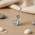 将图像加载到图库查看器中, 925 Silver Moonstone Pendant for Women | Gemstone Jewelry Gift