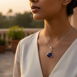Load image into Gallery viewer, 925 Silver Blue Gemstone Pendant for Women | Daily Wear Gift