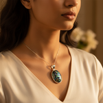 Load image into Gallery viewer, 925 Silver Abalone Shell Pendant for Women | Gemstone Jewelry