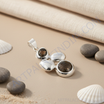 Load image into Gallery viewer, 925 Silver Smoky Quartz Pendant for Women | Daily Wear Gift