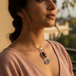 Load image into Gallery viewer, 925 Sterling Silver Tiger Eye Gemstone Pendant Necklace for Women