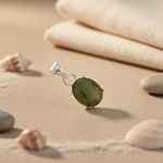 将图像加载到图库查看器中, Silver Pendant with Green Gemstone | Women's Jewelry Gift