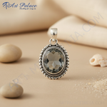Load image into Gallery viewer, 925 Silver Oval Chalcedony Pendant | Women's Gemstone Jewelry