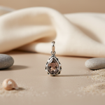 Load image into Gallery viewer, 925 Silver Smoky Quartz Teardrop Pendant | Women's Jewelry Gift