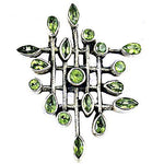 Load image into Gallery viewer, Silver Peridot Pendant Necklace for Women | Geometric Jewelry