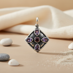 将图像加载到图库查看器中, 925 Silver Gemstone Pendant for Women | Artisan Jewelry Gift