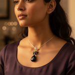 将图像加载到图库查看器中, 925 Silver Black Onyx Pearl Pendant for Women | Daily Wear Gift