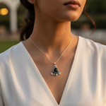 将图像加载到图库查看器中, 925 Silver Black Gemstone Pendant for Women | Daily Wear Jewelry