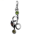 Load image into Gallery viewer, 925 Silver Peridot & Garnet Pendant | Women's Fine Jewelry
