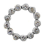 将图像加载到图库查看器中, 925 Silver Diamond Circle Pendant Necklace for Women