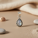 Load image into Gallery viewer, 925 Silver Moonstone Teardrop Pendant for Women | Gemstone Jewelry