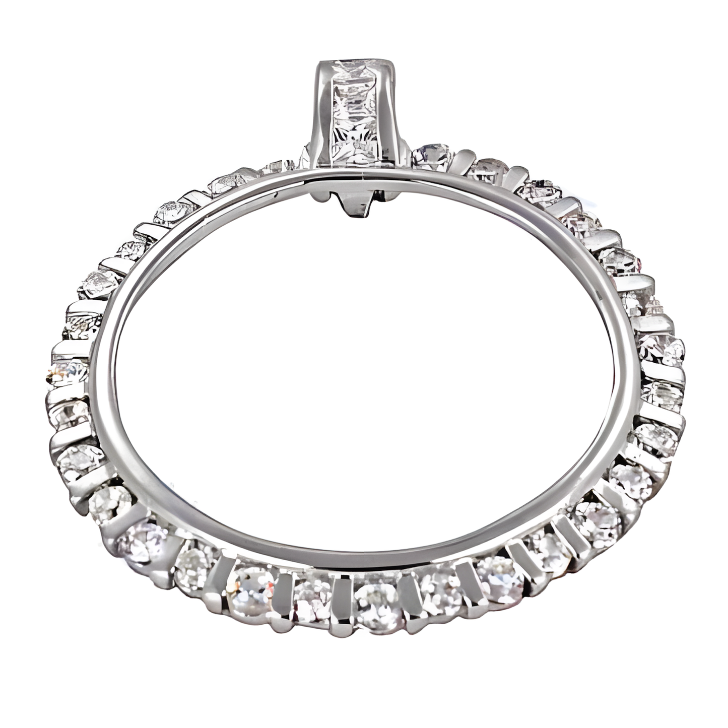 Delicate Cubic Zirconia Gemstone 925 Silver Pendant.
