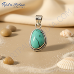 Load image into Gallery viewer, 925 Silver Turquoise Stone Pendant | Women's Jewelry Gift